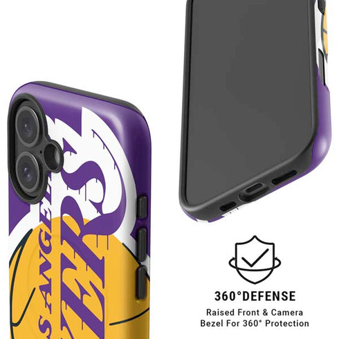 NBA Los Angeles Lakers Large Logo iPhone 16 Plus Magsafe Impact Case